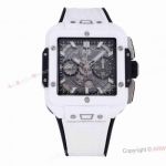 BBF Clone Hublot Square Bang Unico King White Ceramic 42mm HUB1280